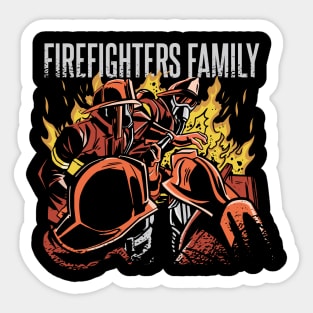 firefighters family Sticker